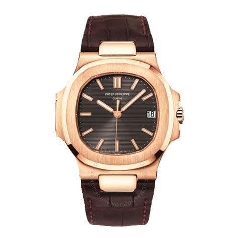 Patek Philippe Nautilus Brown Dial 18kt Rose Gold .